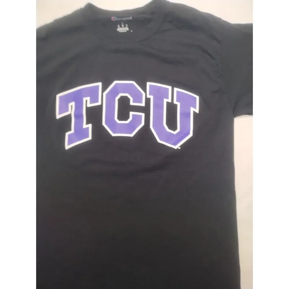Champion TCU Texas Christian University Men’s Large Black S Shirt - Picture 6 of 10